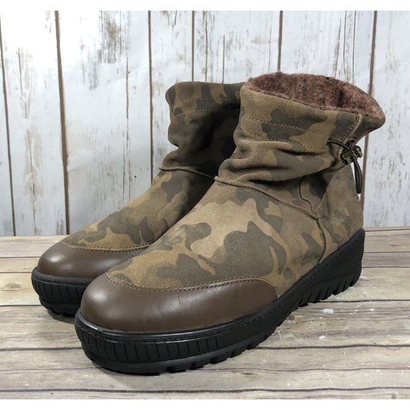 NEW OTBT Fanfare Snow Spikes Boots Mens Size 9.5-10 Pull On Ankle Military - Picture 1 of 11